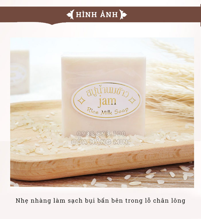Lốc 12 Cục Xà Phòng Cám Gạo Jam Rice Milk Soap Thái Lan