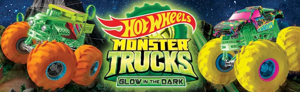 Hot Wheels Monster Trucks Glow-In-The Dark Epic Loop Challenge Playset 