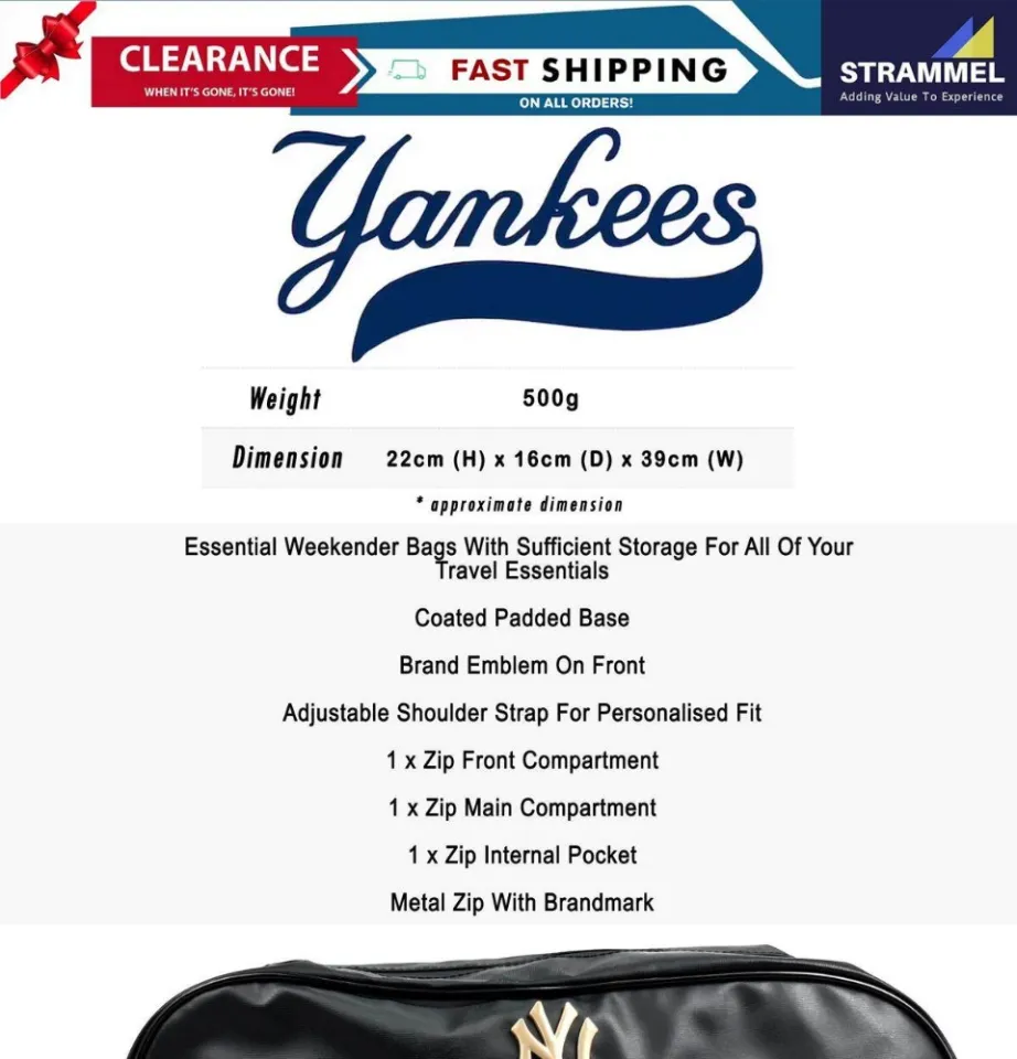 MLB New York Yankees 18 Litre Duffel Bag Duffle Weekender