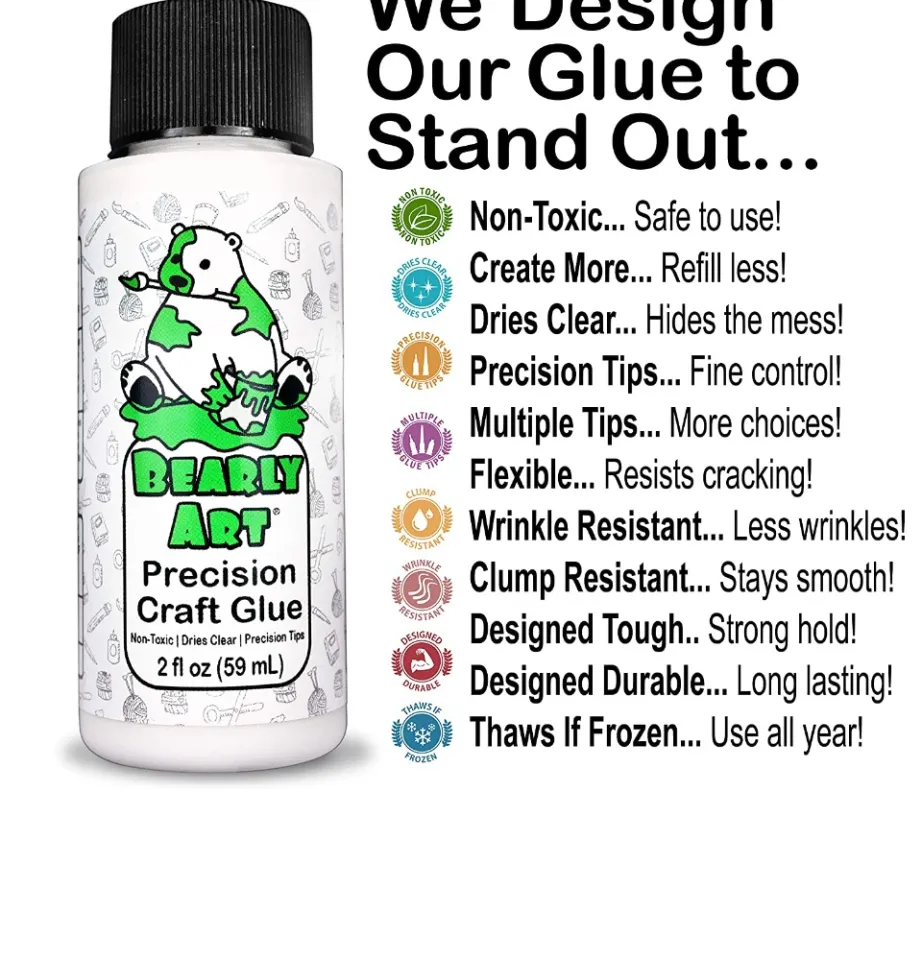 Bearly Art Precision Craft Glue - The Mini - 2fl oz with Tip Kit