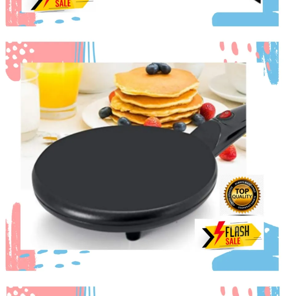 8-inch electric crepe pizza pancake machine with non-stick coating and automatic  temperature control, perfect