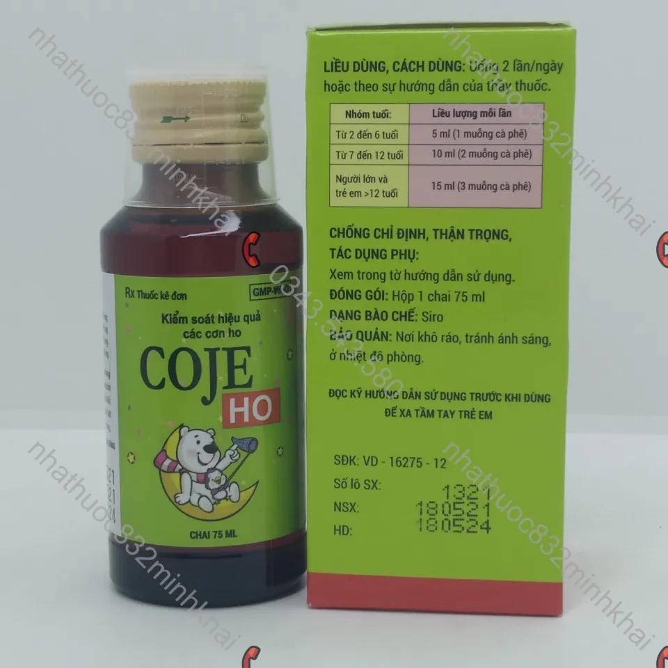 COJE HO – Giảm các triệu chứng ho COJE HO – Giảm các triệu chứng ho