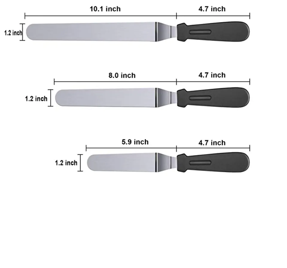 Cake Spatula Angled Cake Icing Spatula, SameTech Stainless Steel Cake  Offset Decorating Frosting Spa…See more Cake Spatula Angled Cake Icing  Spatula