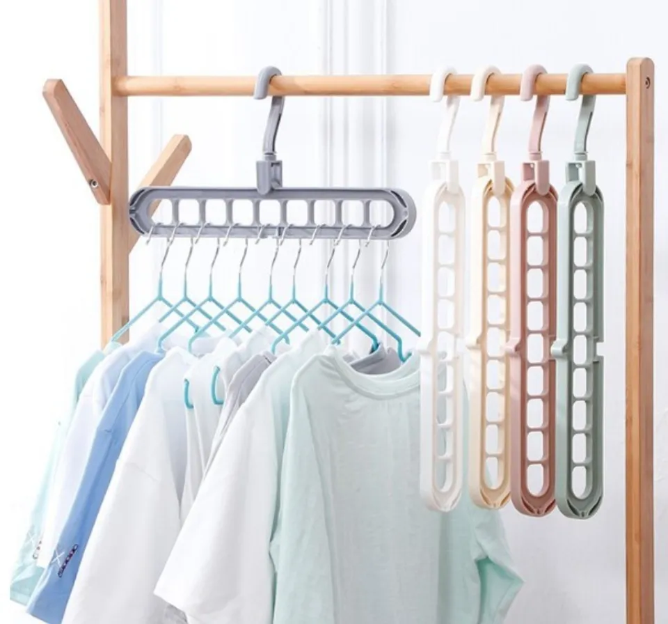 BUNDLE 10PCS Magic Clothes Organizer Hanger Space Saving Stackable Hangar  Penggantung Baju Viral Tiktok Jimat Ruang