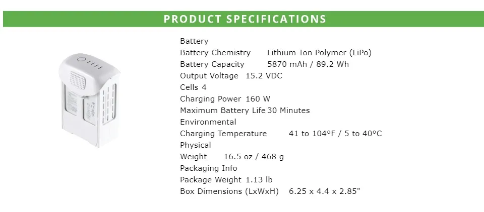 dji phantom 4 high capacity battery