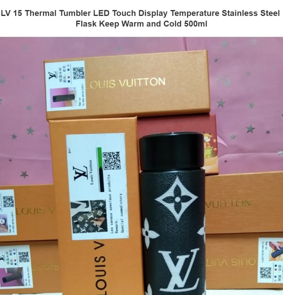 LV 15 Thermal Tumbler LED Touch Display Temperature Stainless Steel Flask  Keep Warm and Cold 500ml