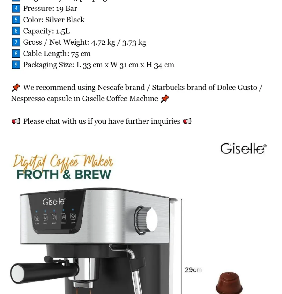 Giselle Handheld Wireless USB Port Speed Adjustable Milk Frother Bubbl