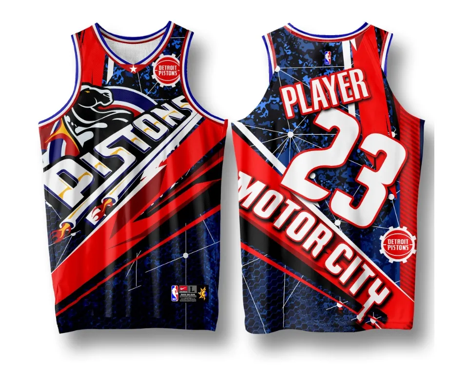 Sublimated Basketball Jersey Detroit style