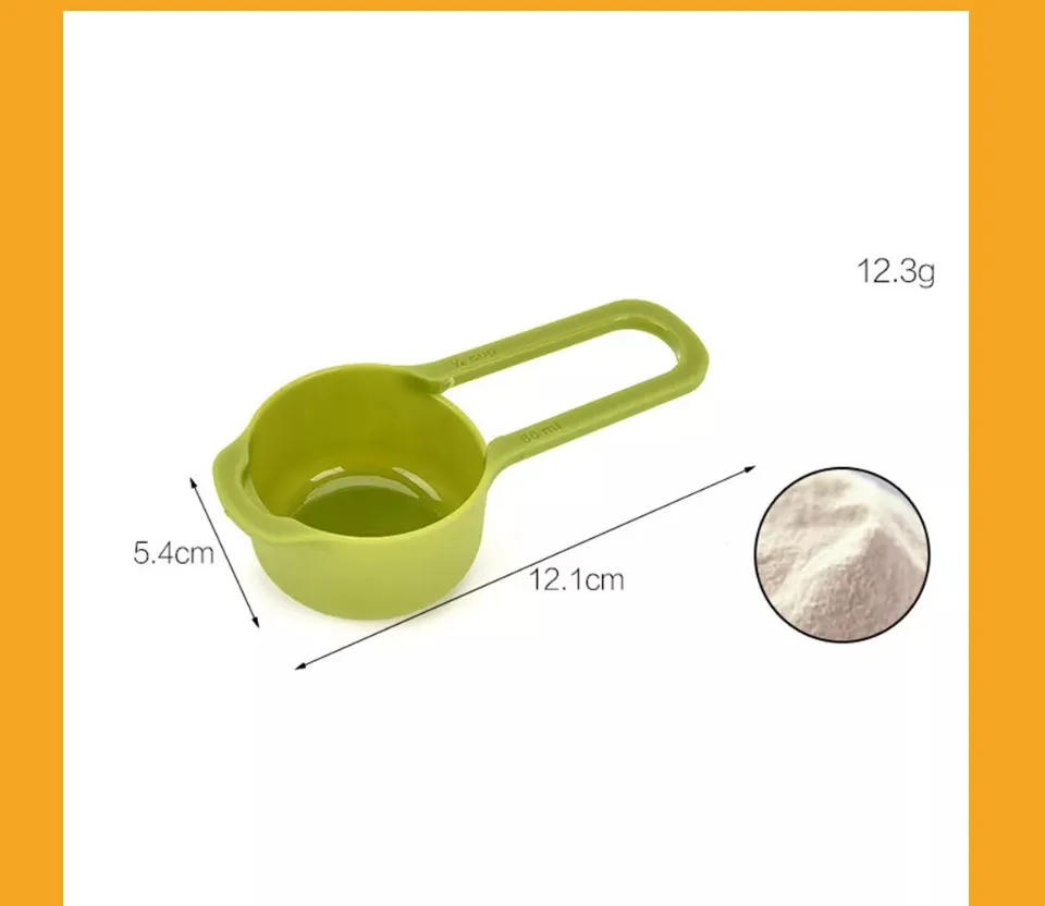 Kreigaven 6Pcs Plastic Measuring Spoons Measuring Cup Spoon Set Stackable  Measuring Cups Multi-Color Measurements Set for Mixing Baking 