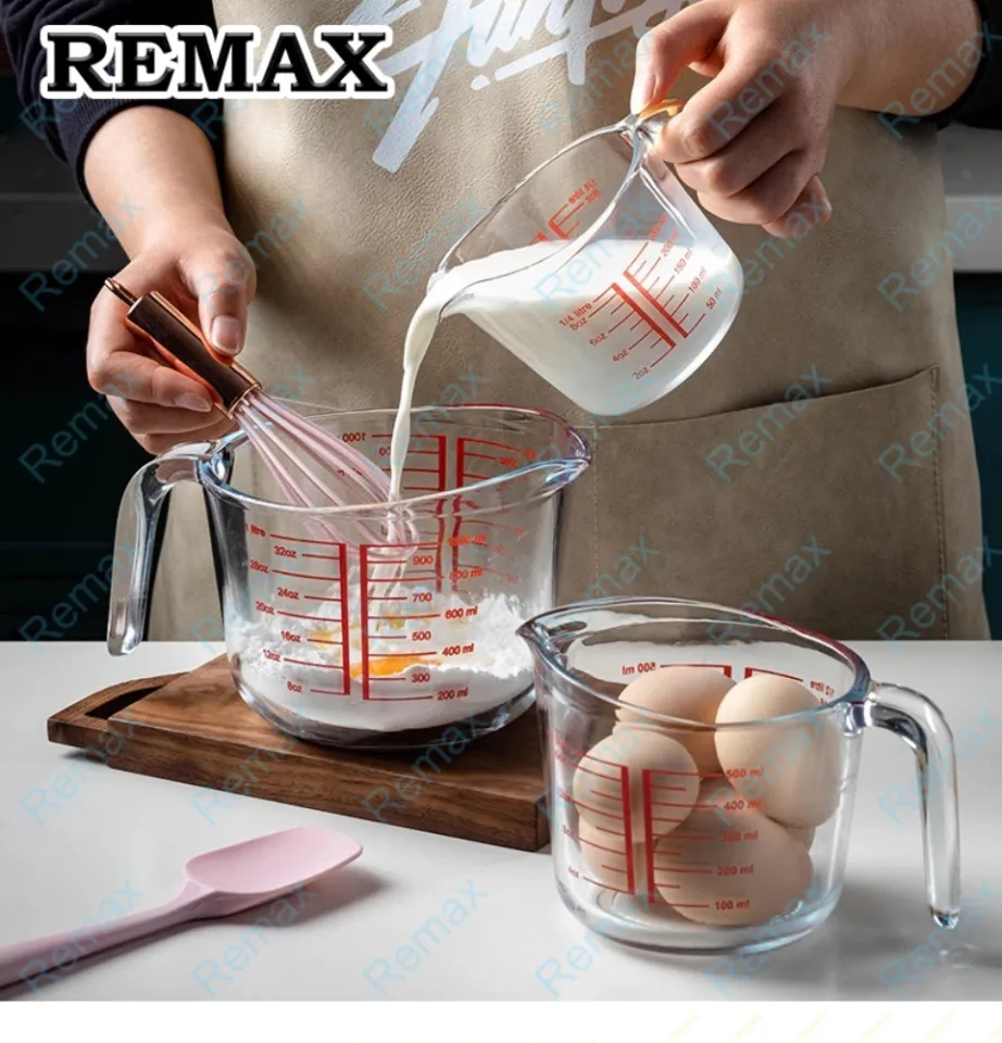 250ml 500ml 1000ml Tempered Transparent Glass Measuring Cup With