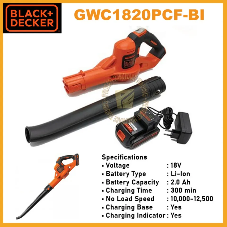 BLACK & DECKER GWC1820PCF-B1 18V Leaf Cordless Blower