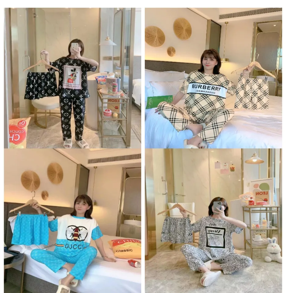 New 3in1 Korean cotton spandex sleepwear Short/nightwear/loungewear set for  girl