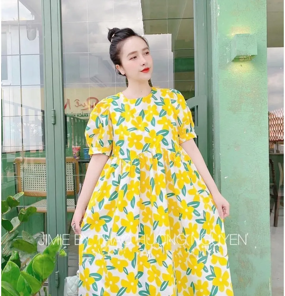 Váy Hoa Tiểu Thư V12 Thiết Kế Xinh Xắn - Đầm Bầu Công Sở Điệu Đà ...
