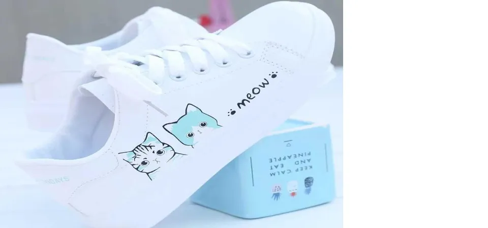 Sepatu Kets Wanita Sneaker Kucing Meow