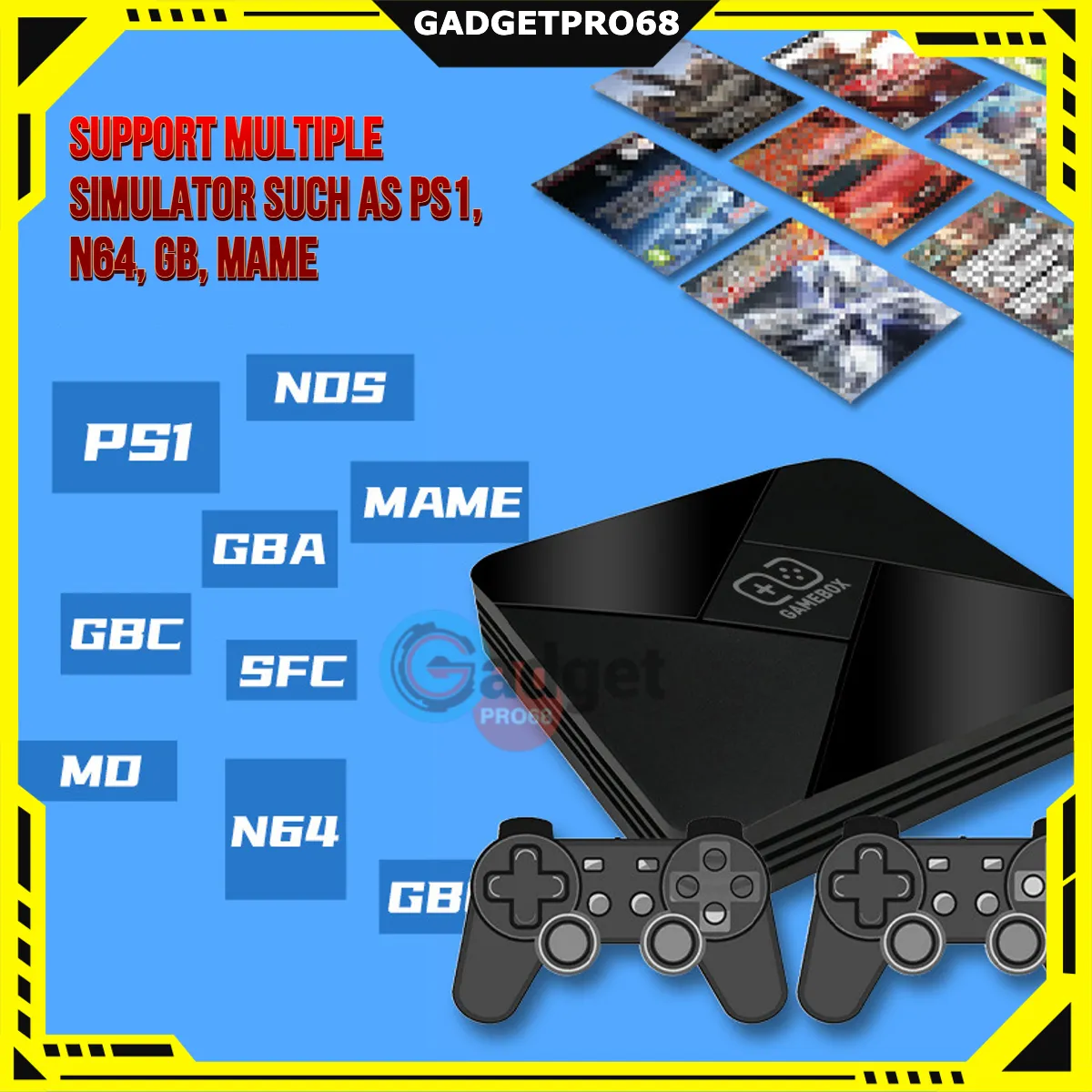 50K Games on 2 Players: Android TV Box + Game Box