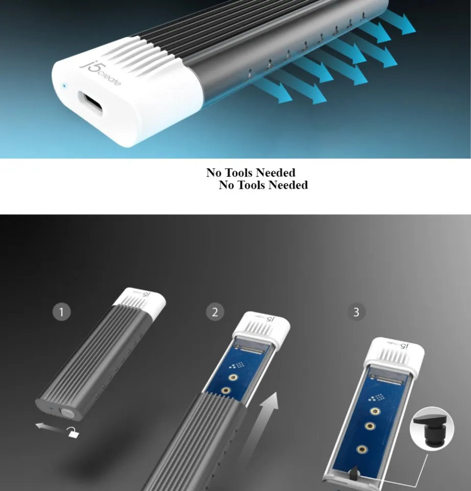 j5create  JEE256 USB-C™ to M.2 NVMe SSD Enclosure