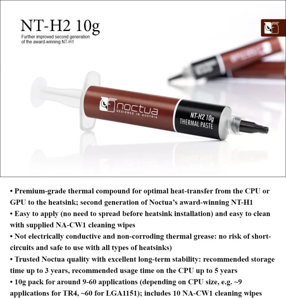 Noctua NT-H1 High-Performance TIM - 3.5g - Micro Center