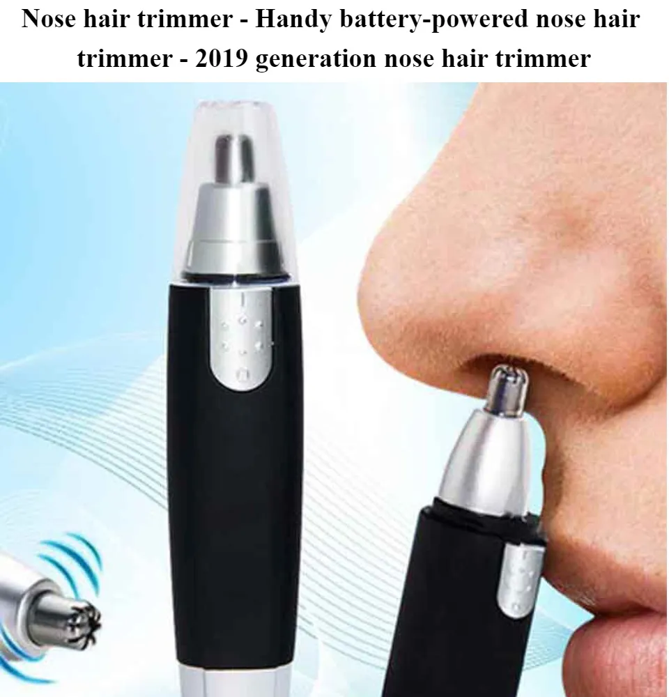 Nose hair trimmer, Nose hair removal machine BZ-004 uses convenient AA  batteries (with 1 battery included with the machine) 