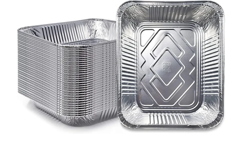 9 x 13 Disposable Aluminum Half Size Steam Deep Foil Pans With Lids –  EcoQuality Store