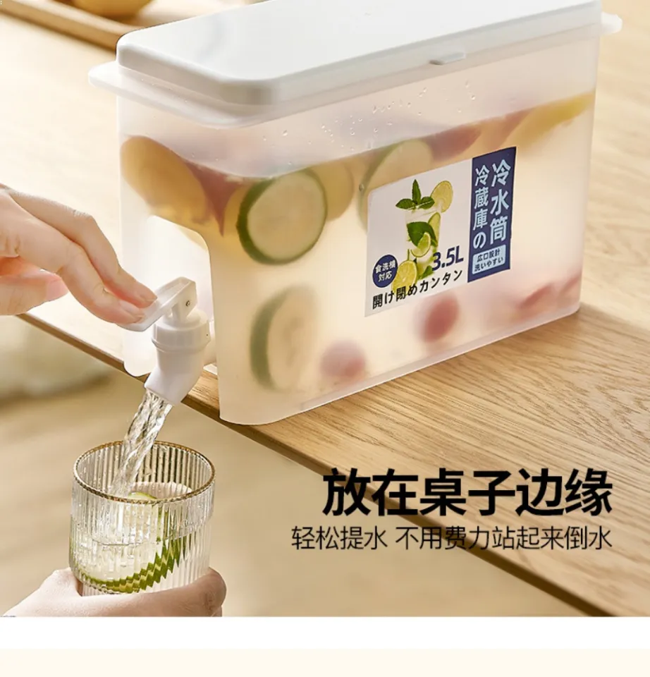 3.5L Cold Kettle with Faucet Funny Sticker Large Capacity Water