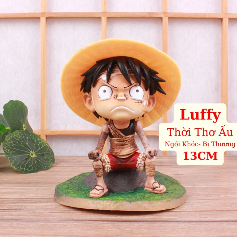 Mô Hình Luffy Thời Thơ Ấu Ngồi Khóc 13cm Mô hình One Piece Cao Cấp ...