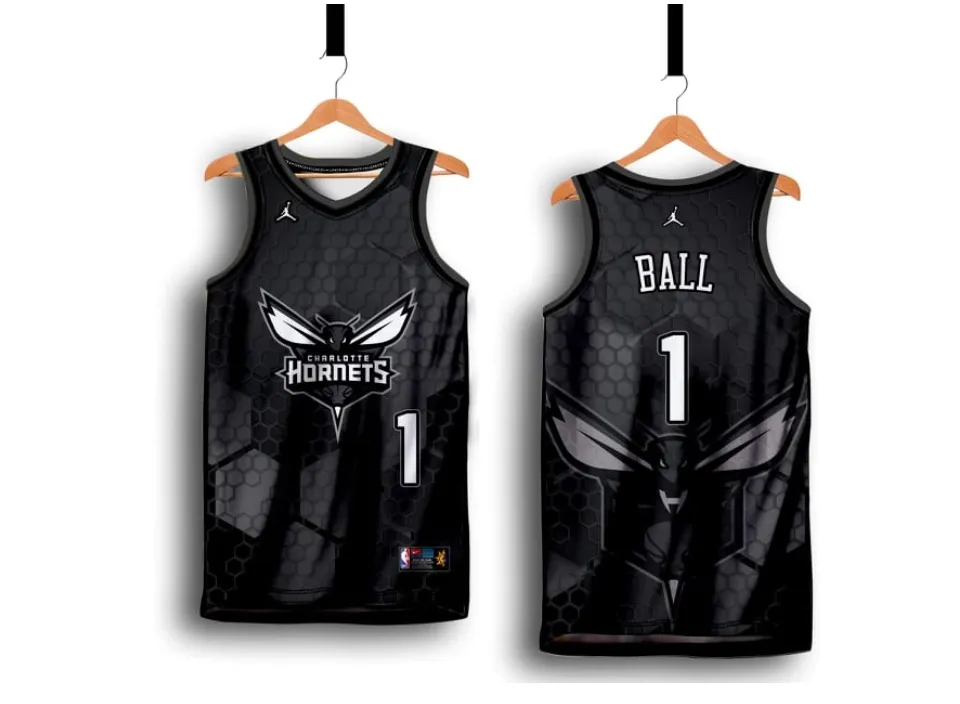 NEW BASKETBALL HORNETS 10 BALL JERSEY FREE CUSTOMIZE NAME & NUMBER ONLY  high quality fabrics & print