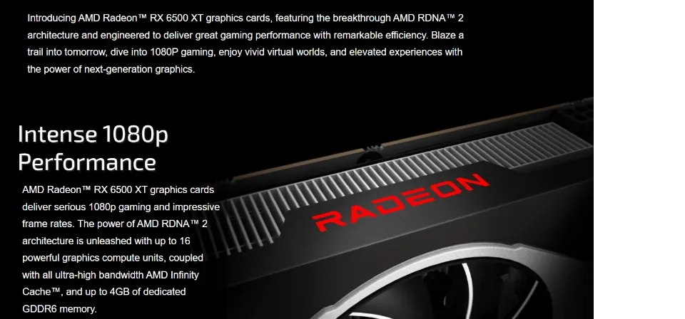 ASRock  AMD Radeon™ RX 6500 XT Phantom Gaming D 4GB OC