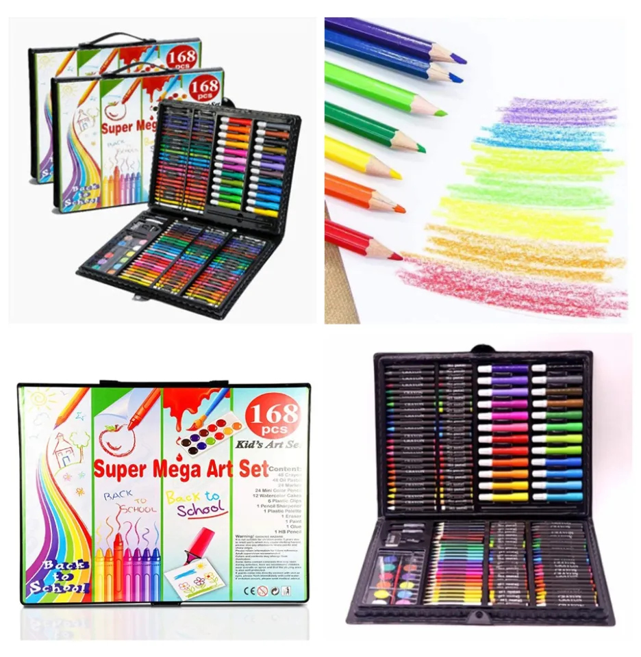 MEGA ART COLORING SET FOR KIDS, 168 PCS. EDUCATIONAL ART SET