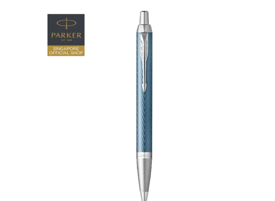 Parker Parker IM Premium Blue Grey With Chrome Trim Ballpoint Pen