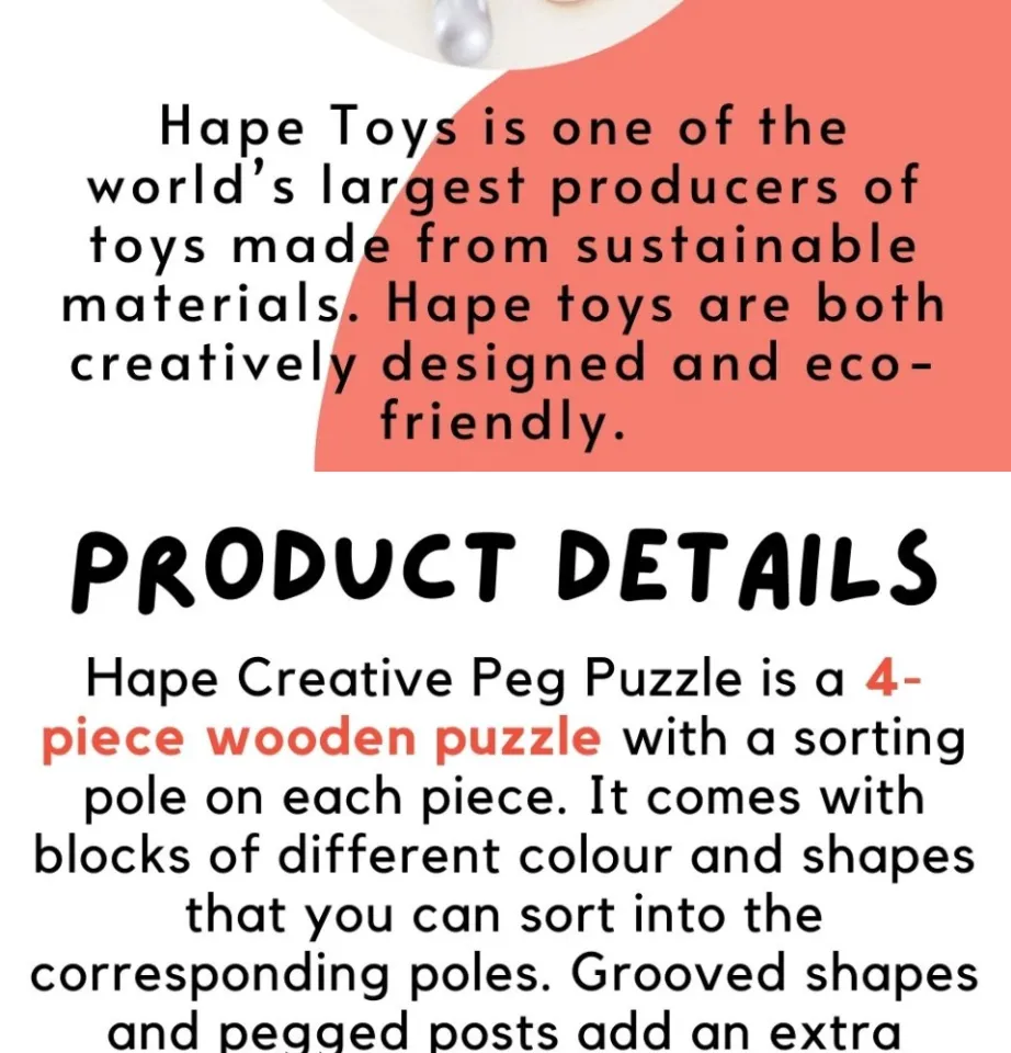 Hape Creative Peg Puzzle