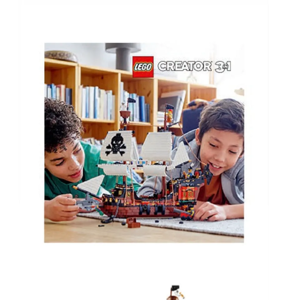 Buy LEGO® Creator 3in1 Pirate Ship 31109 Building Kit (1,260 Pieces)