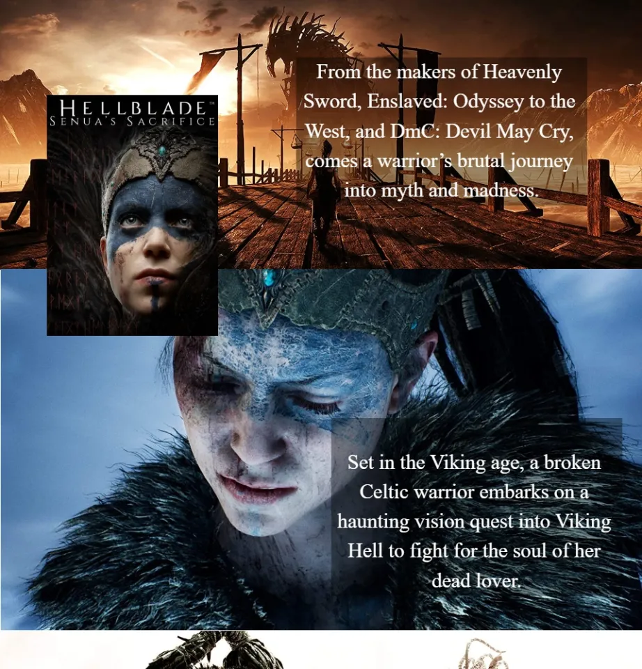 Hellblade: Senua's Sacrifice box cover  Senuas sacrifice, Box art, Vision  quest