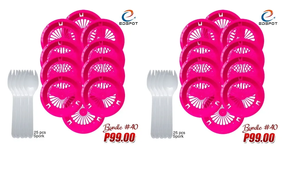 Paper Plate Holder Makapal / Paper Plate Dispenser / Paper Plate Plastic  Holder / Plastic Paper Plate Holder 10pcs Paper Plate Holder with Free  25pcs Spork - COD