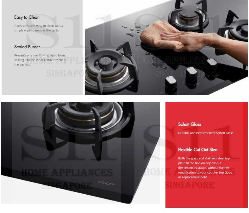 RINNAI RB72G 2 BURNER SCHOTT GLASS BUILT-IN GAS HOB - READY STOCKS u0026  DELIVER IN 3 DAYS | Lazada Singapore