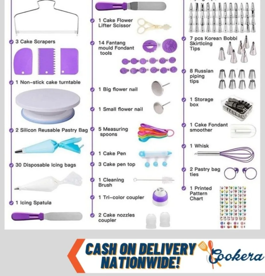 Cake Decorating Supplies Kit For Beginners, Set Of 137, Baking