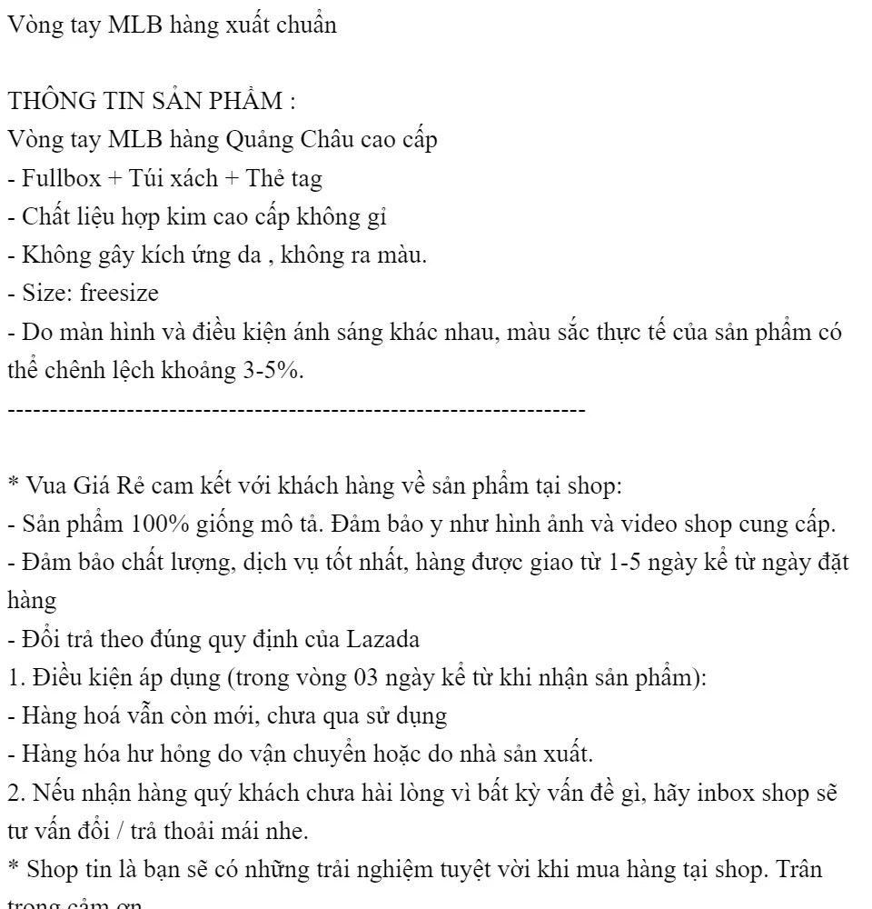 VÒNG MLB ĐEO TAY SIÊU XINH C210 V Dreamer Store #9 VÒNG MLB ĐEO TAY SIÊU XINH C210 V Dreamer Store
