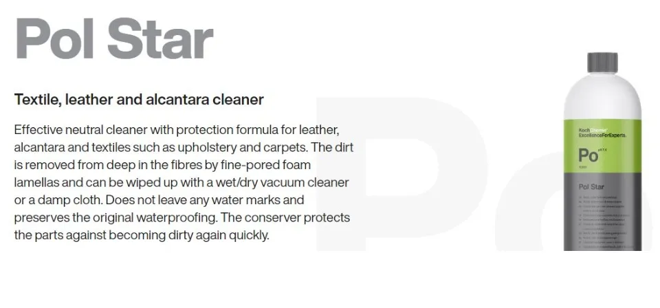 Koch Chemie - PO Pol Star Textile, Leather & Alcantara Cleaner