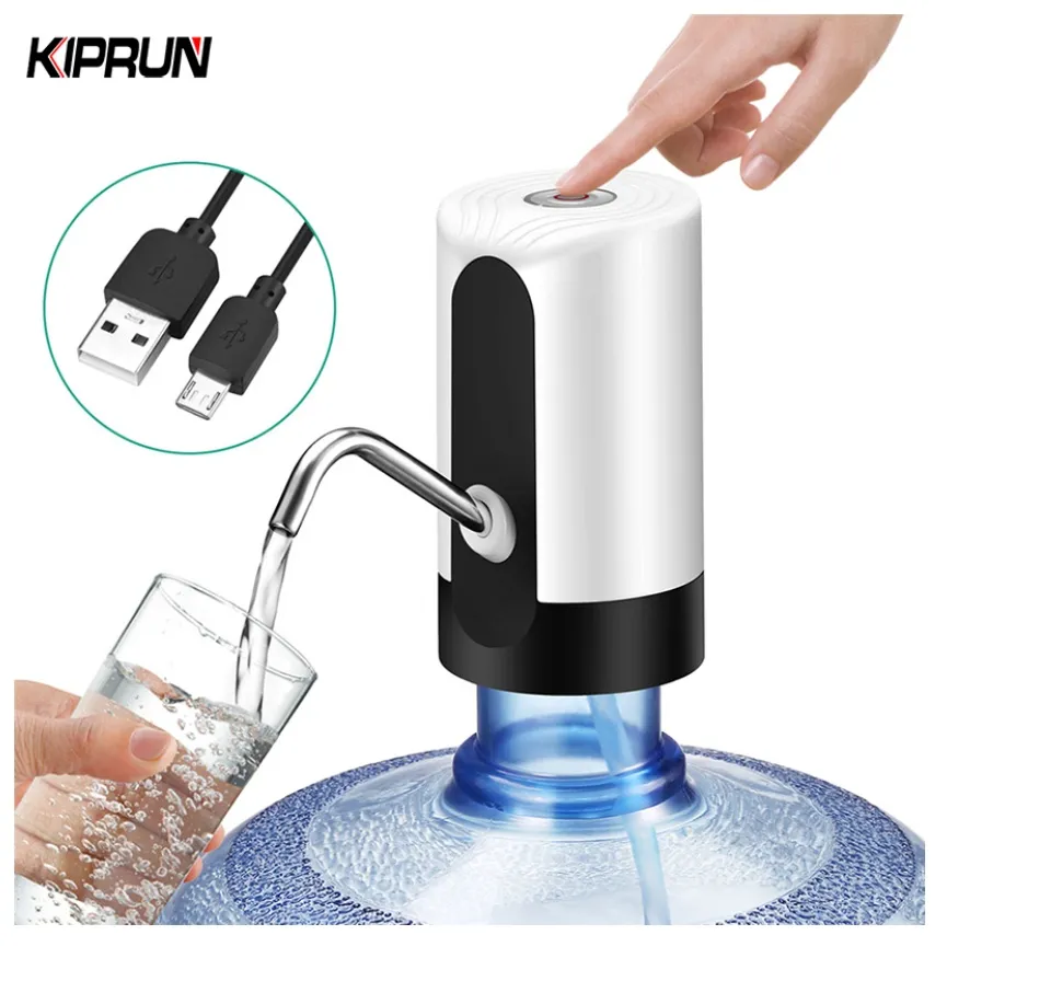 KIPRUN Auto Electric Water Dispenser USB Rechargeable Drinking Water Bottle  Pump for Home Kitchen Office Outdoor Picnic 