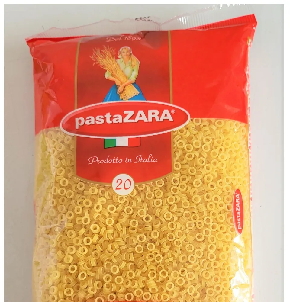 500g- ANELLINI] NUI HÌNH CHỮ O [Italia] PASTA ZARA Pasta Di Semola Di Grano  Duro (tgc-hk) 