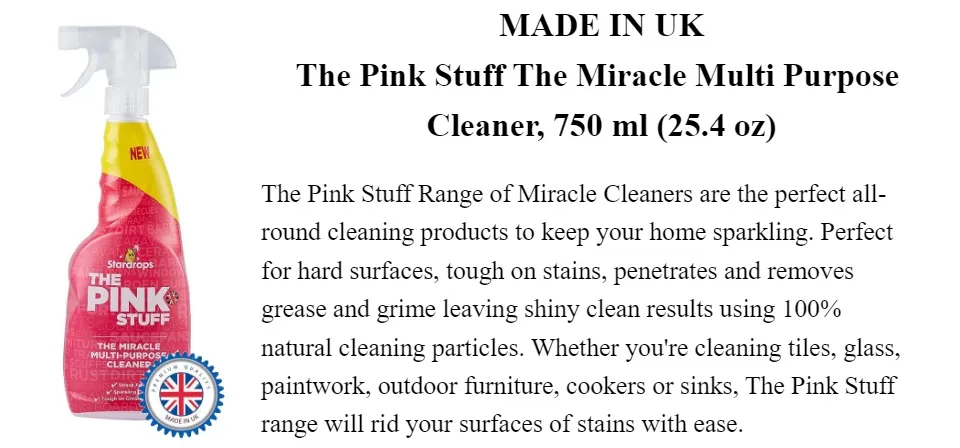 The Pink Stuff The Miracle Multi Purpose Cleaner, 750 ml (25.4 oz) 