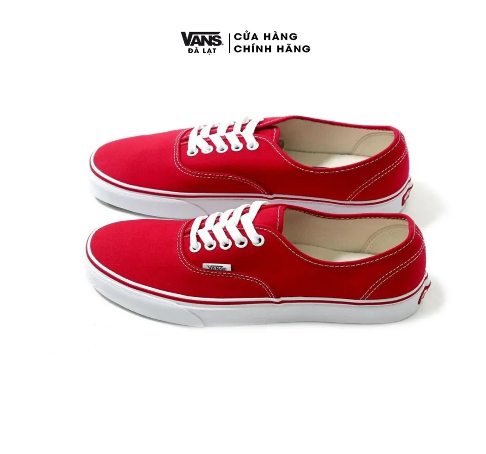 Giày Sneaker Vans Unisex màu đỏ cổ điển - Vans Authentic Red White -  VN000EE3RED 