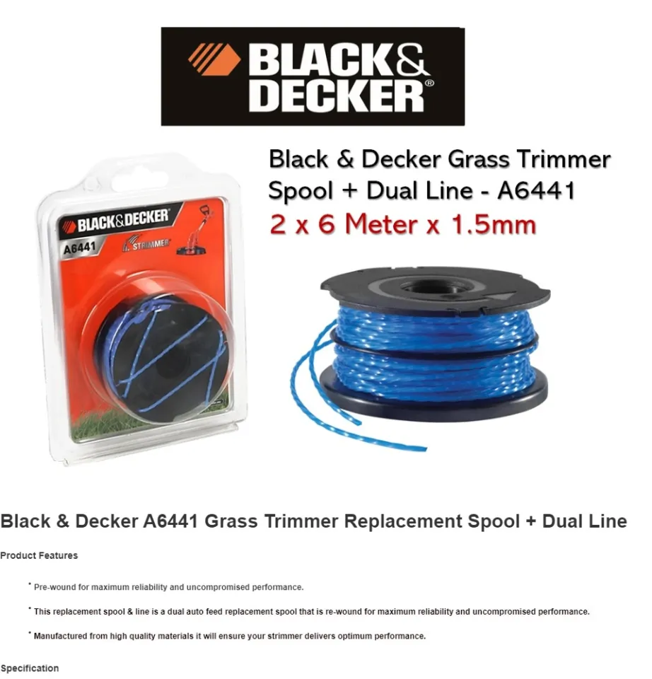 How to replace strimmer spool & line in your Black and Decker
