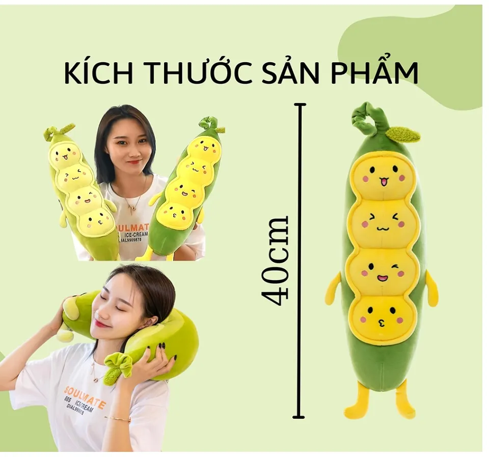 Gối ôm hình sâu đậu , thú nhồi bông sâu đậu , gấu bông cho bé hình ...