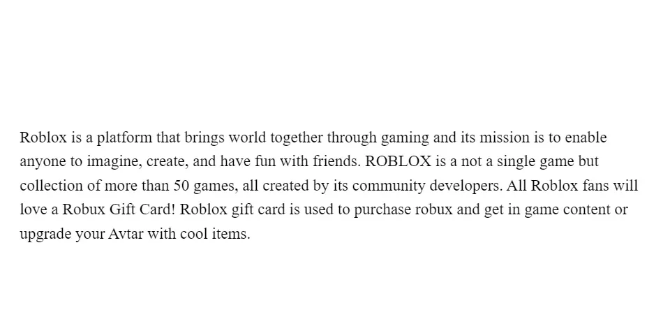 Roblox $25 Gift card