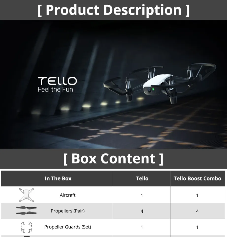  Ryze Tech Tello - Mini Drone Quadcopter UAV for Kids Beginners  5MP Camera HD720 Video 13min Flight Time Education Scratch Programming Toy  Selfies, powered by DJI, White : Toys & Games