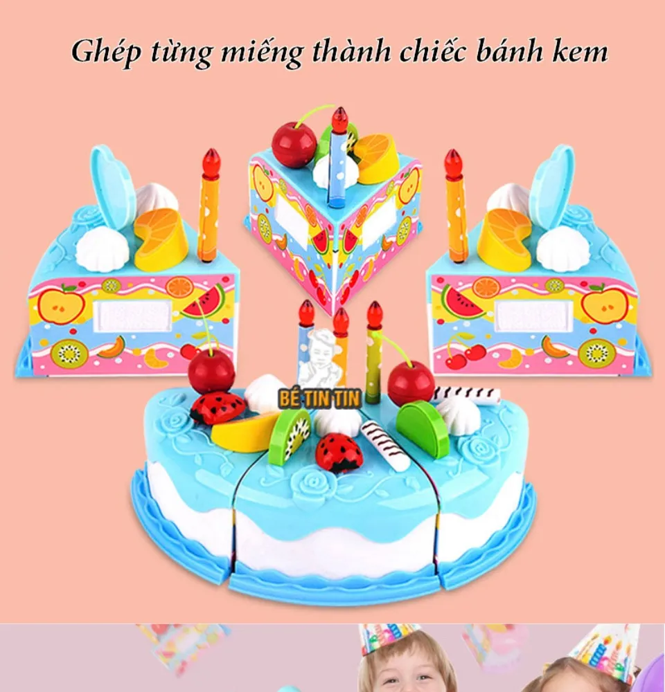Bộ đồ chơi cắt bánh kem sinh nhật cho bé gái 889-145- bánh kem ...