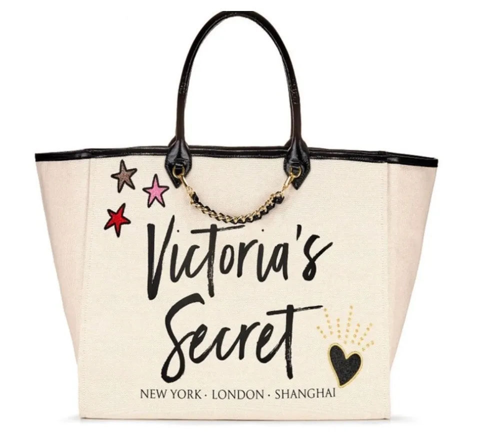 Victoria's Secret Angel City Multicolour Large Canvas Tote Bag