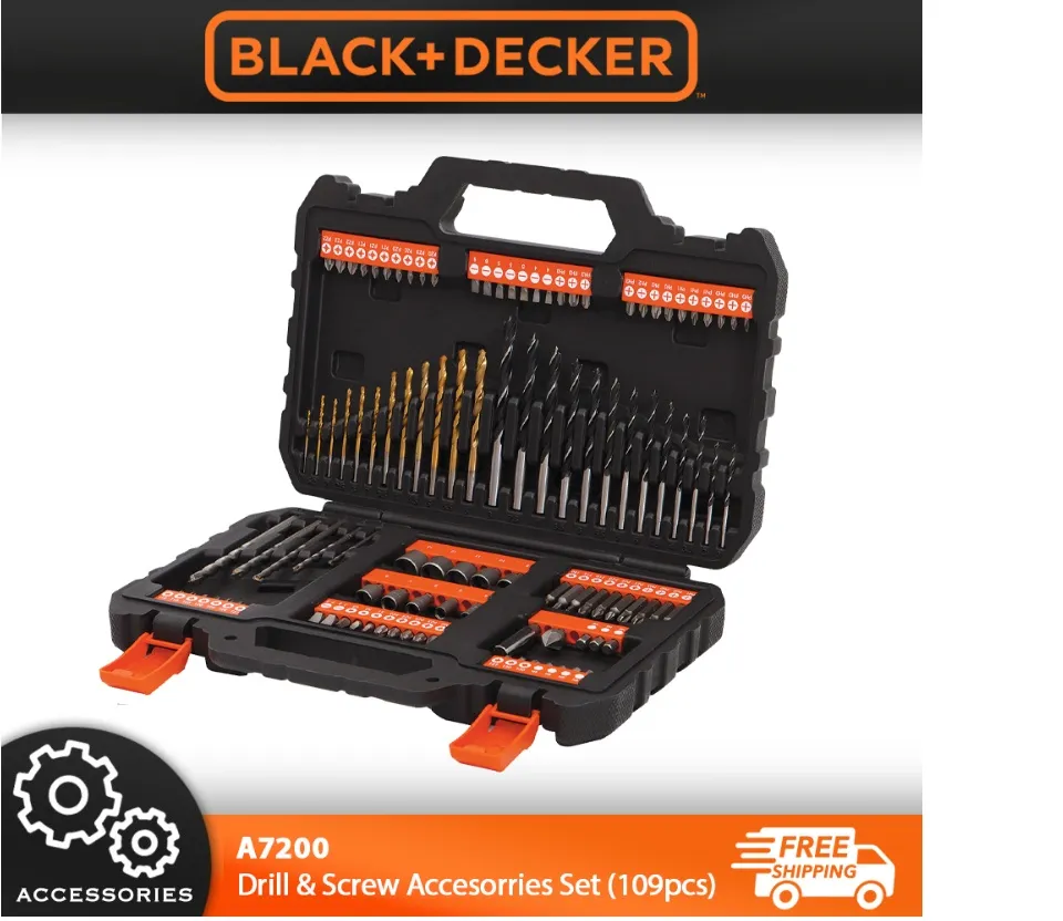 Black + Decker 109 Pc. Combination Drill And Screwdriver Set