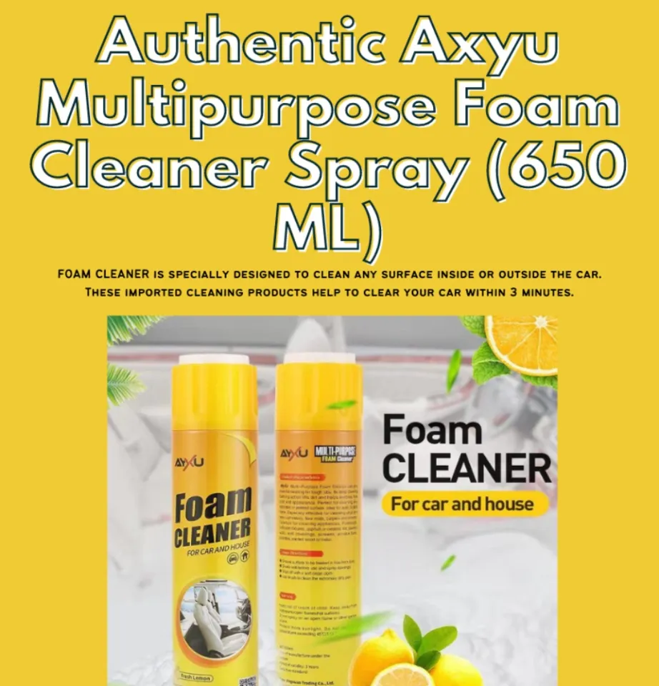 MultiFunctional AXYU Foam Cleaner Spray to Clean Car & House Lemon