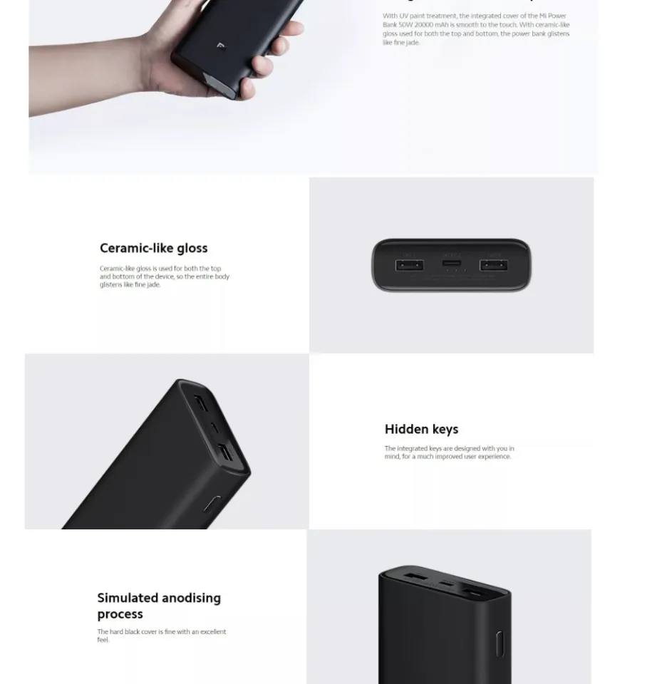 Mi 50W Power Bank 20000 - Xiaomi UK